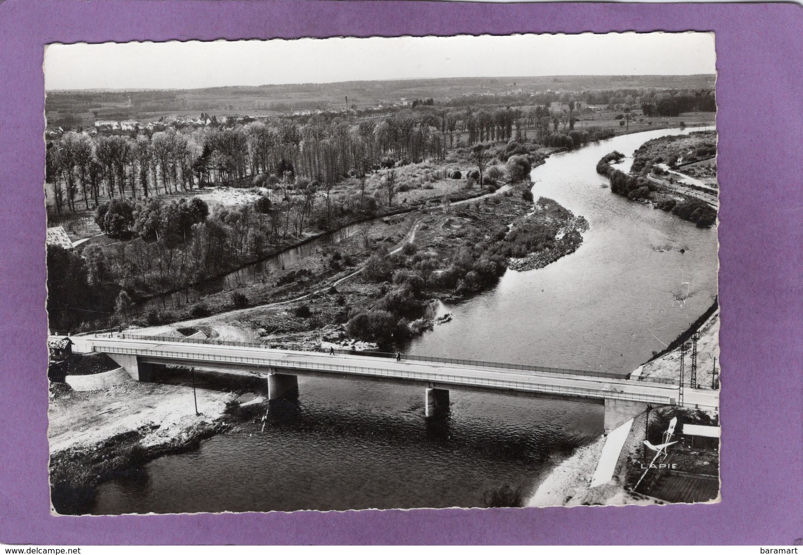 88 THAON LES VOSGES  Le Pont  Sur La Moselle  Vue Aérienne Série EN AVION AU DESSUS DE ...  EDITION LAPIE - Thaon Les Vosges