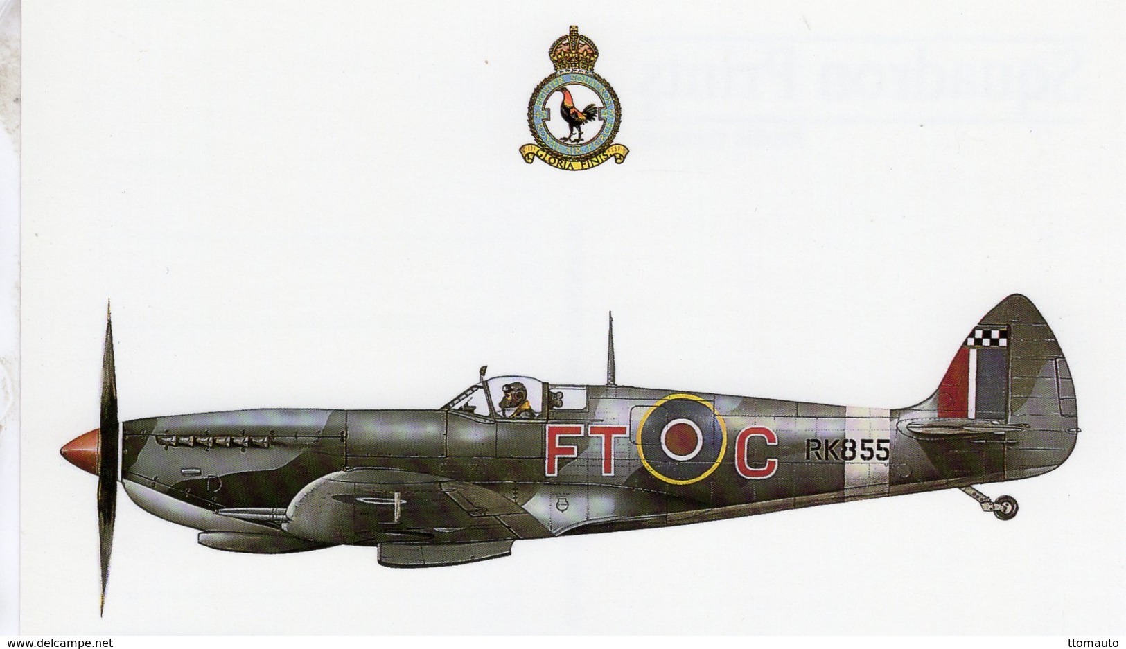 Spitfire L.F.IXe  -  43 Squadron RAF  -  CPM - 1939-1945: 2de Wereldoorlog