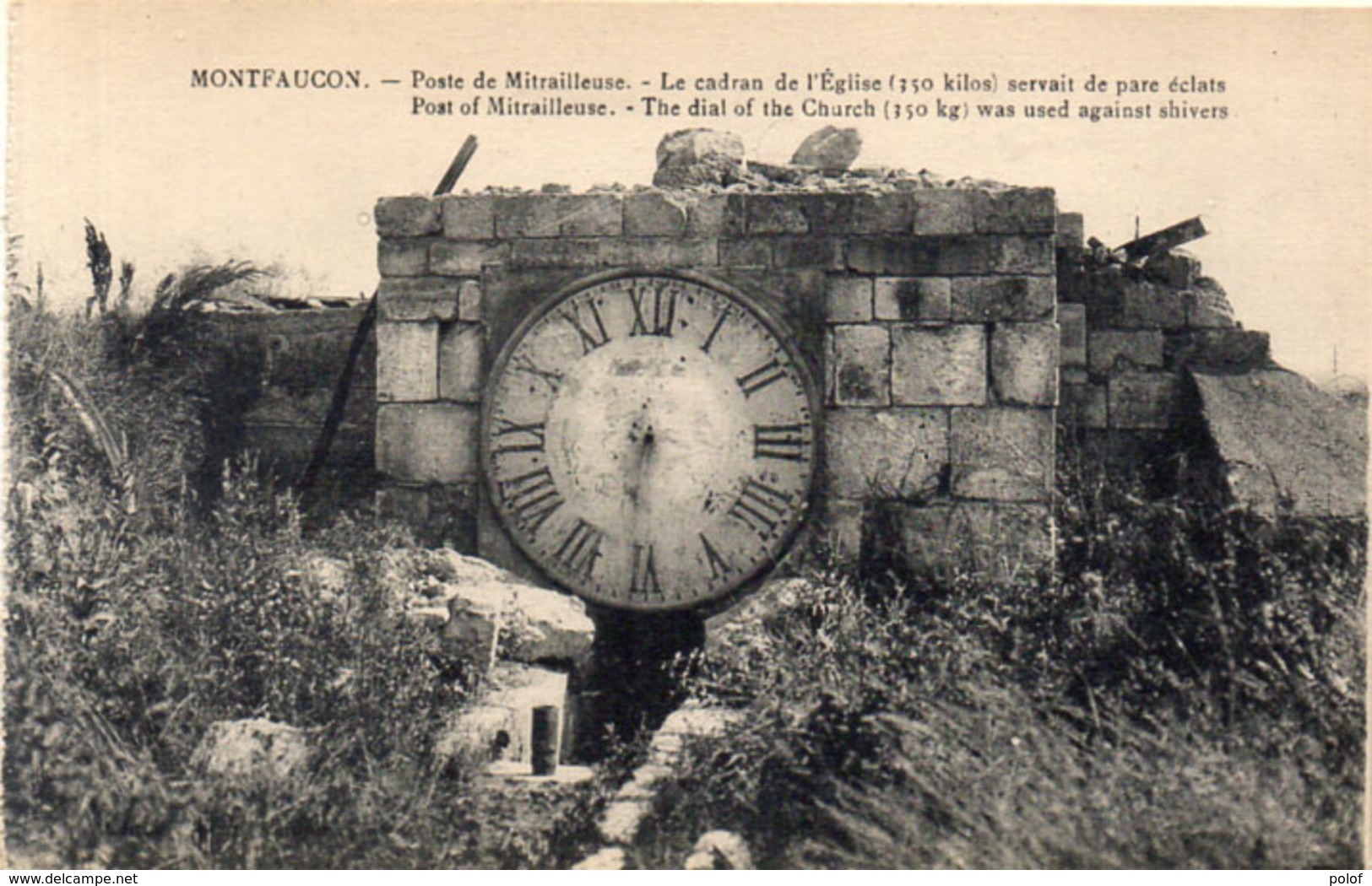 MONTFAUCON - Poste De Mitrailleuse - Le Cadran De L' Eglise (115162) - Weltkrieg 1914-18