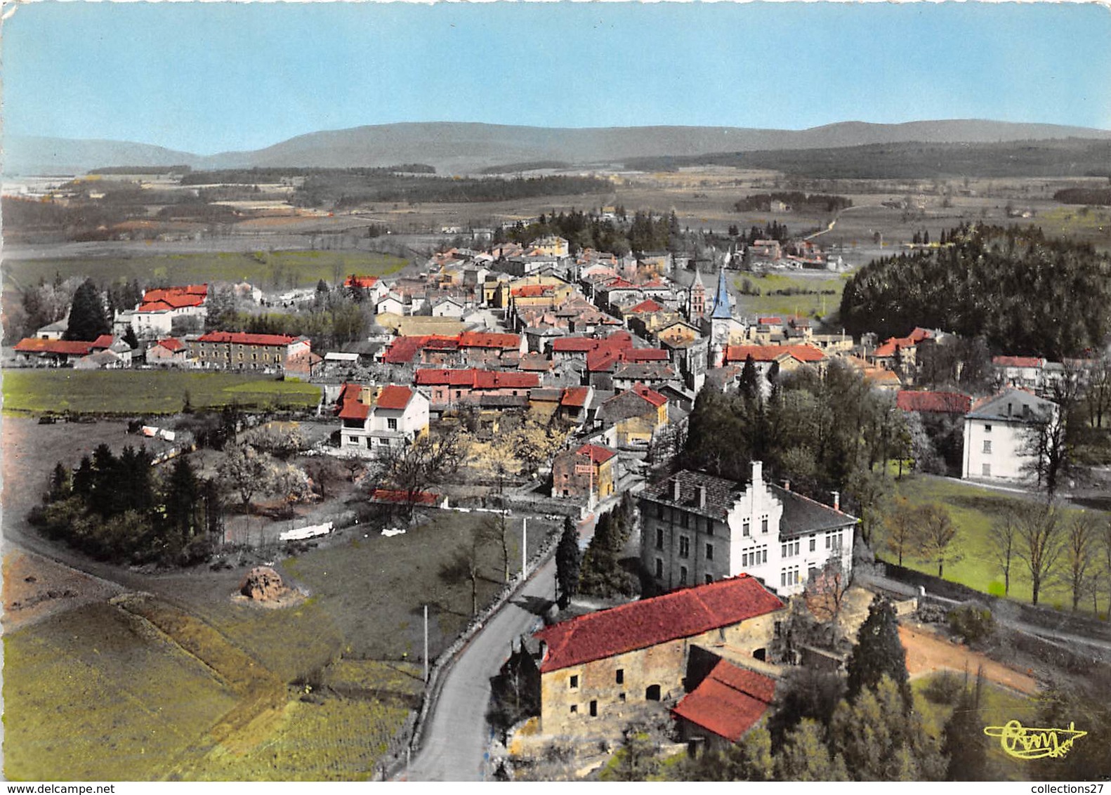 43-MONTFAUCON-VUE GENERALE AERIENNE - Montfaucon En Velay