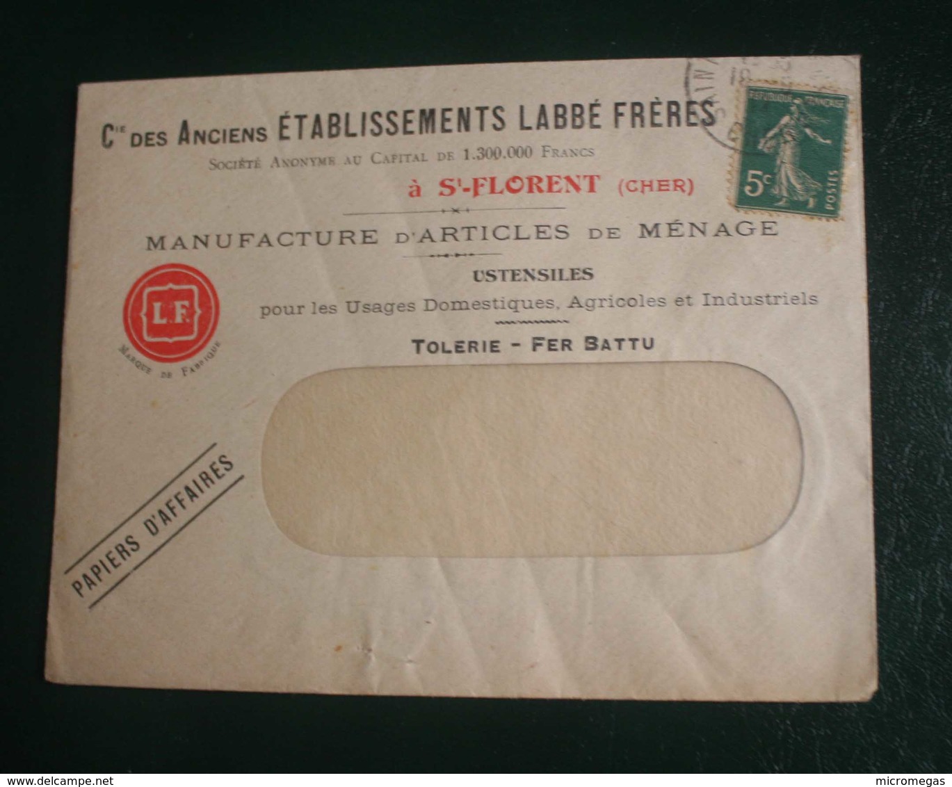 SAINT-FLORENT (Cher) - Anciens Etablissements LABBE Frères - Lot De 5 Factures Et Correspondance Commerciale - 1900 – 1949