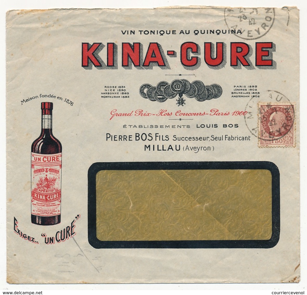 FRANCE - Trois Enveloppes Publicitaires "KINA-CURE" (Vin Au Quinquina) 1942 Et 1935 - Deux Différentes - 1941-42 Pétain