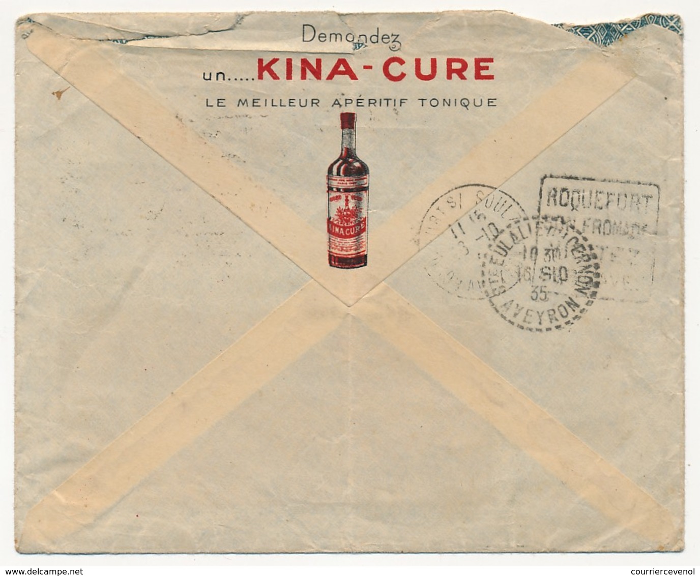 FRANCE - Trois Enveloppes Publicitaires "KINA-CURE" (Vin Au Quinquina) 1942 Et 1935 - Deux Différentes - 1941-42 Pétain