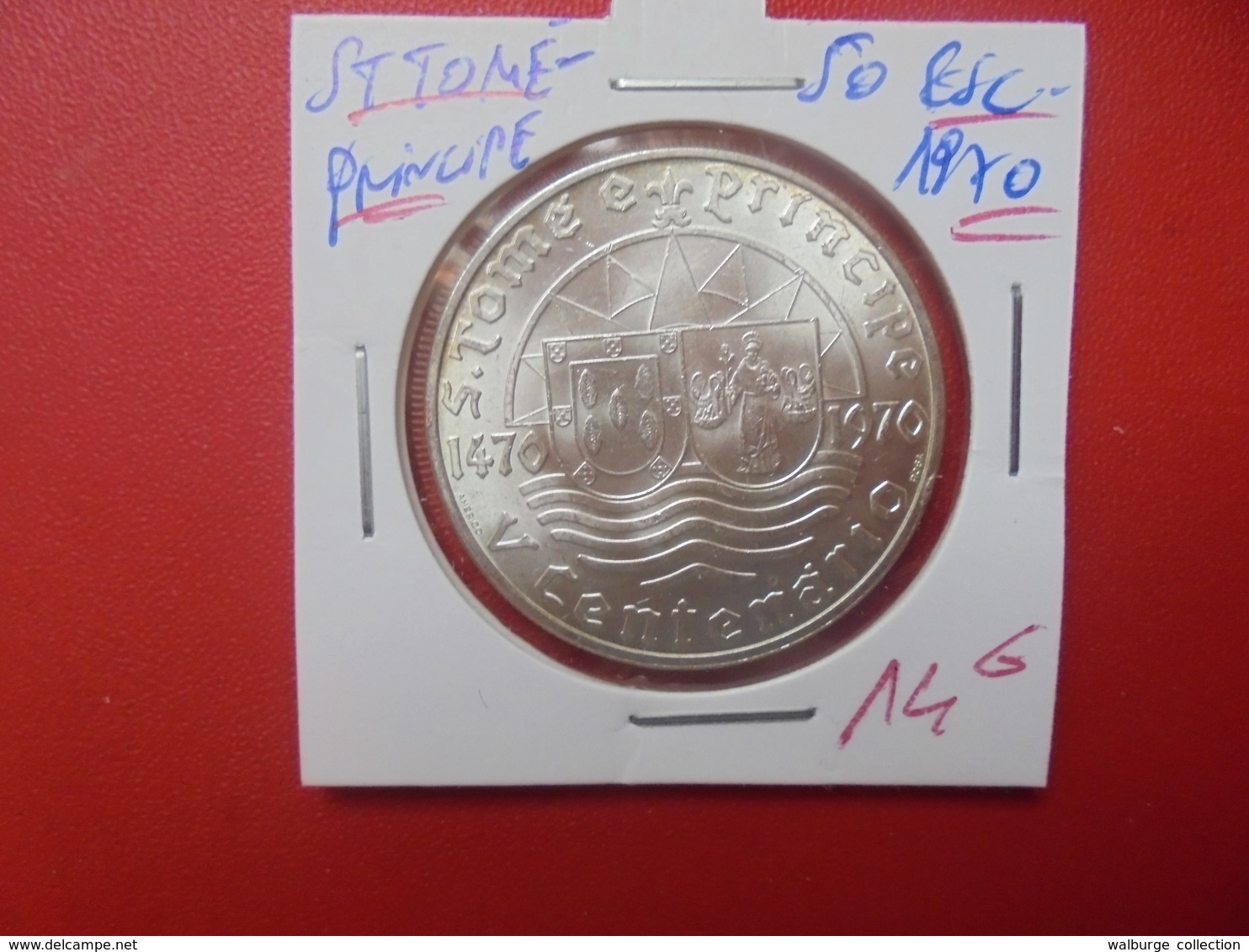 SAINT-TOME Et PRINCIPE 50 ESCUDOS 1970 ARGENT(A.8) - Sao Tome Et Principe