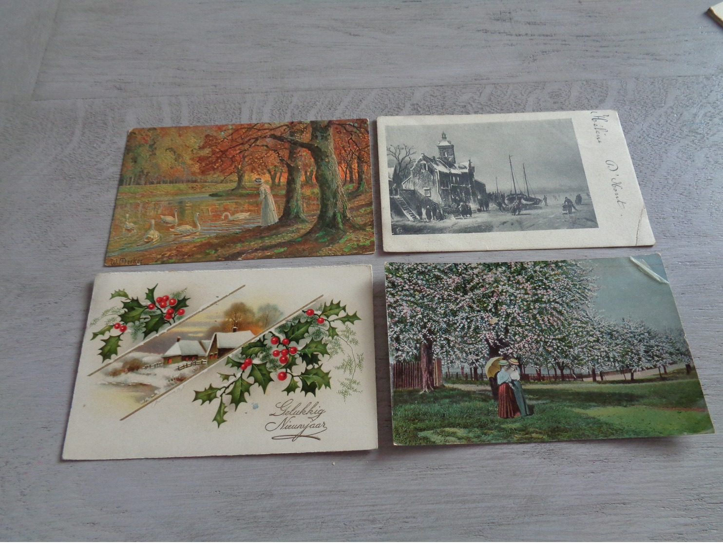 Beau lot de 60 cartes postales de fantaisie paysages paysage Mooi lot van 60 postkaarten fantasie landschappen landschap