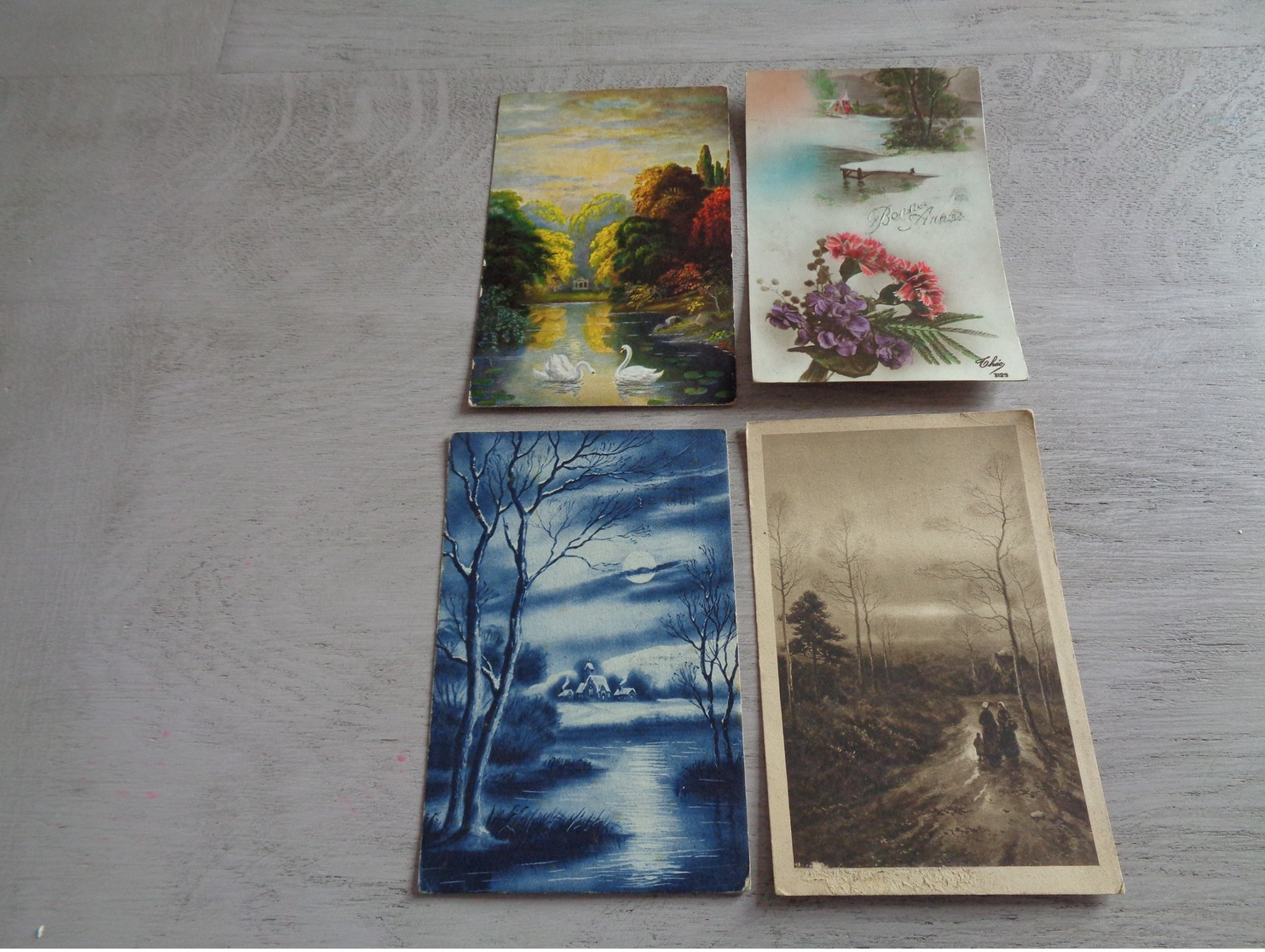 Beau lot de 60 cartes postales de fantaisie paysages paysage Mooi lot van 60 postkaarten fantasie landschappen landschap