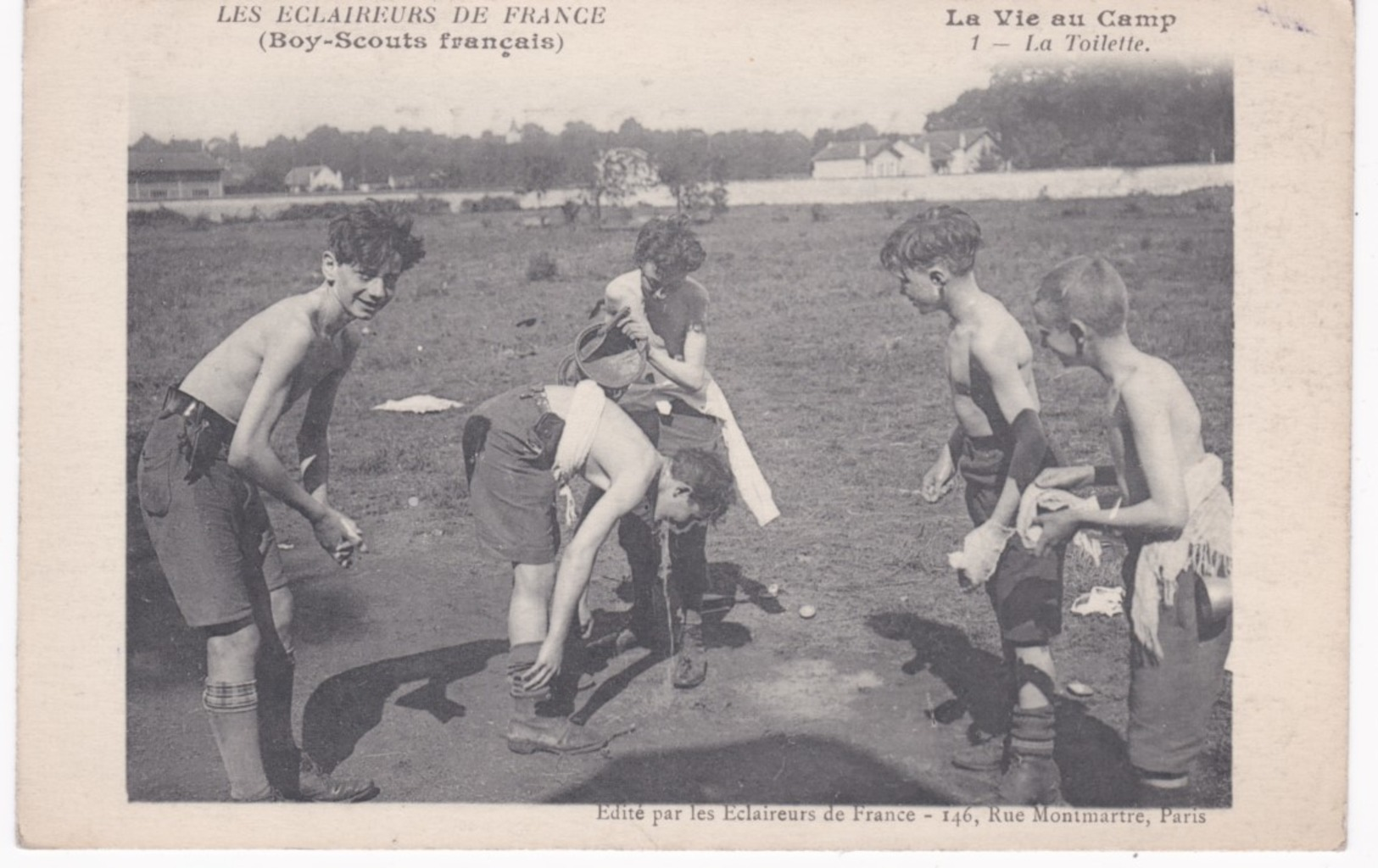 Les Eclaireurs De France - Boy-Scouts Français - La Vie Au Camp - La Toilette - Ed. Eclaireurs, Paris - Scoutisme