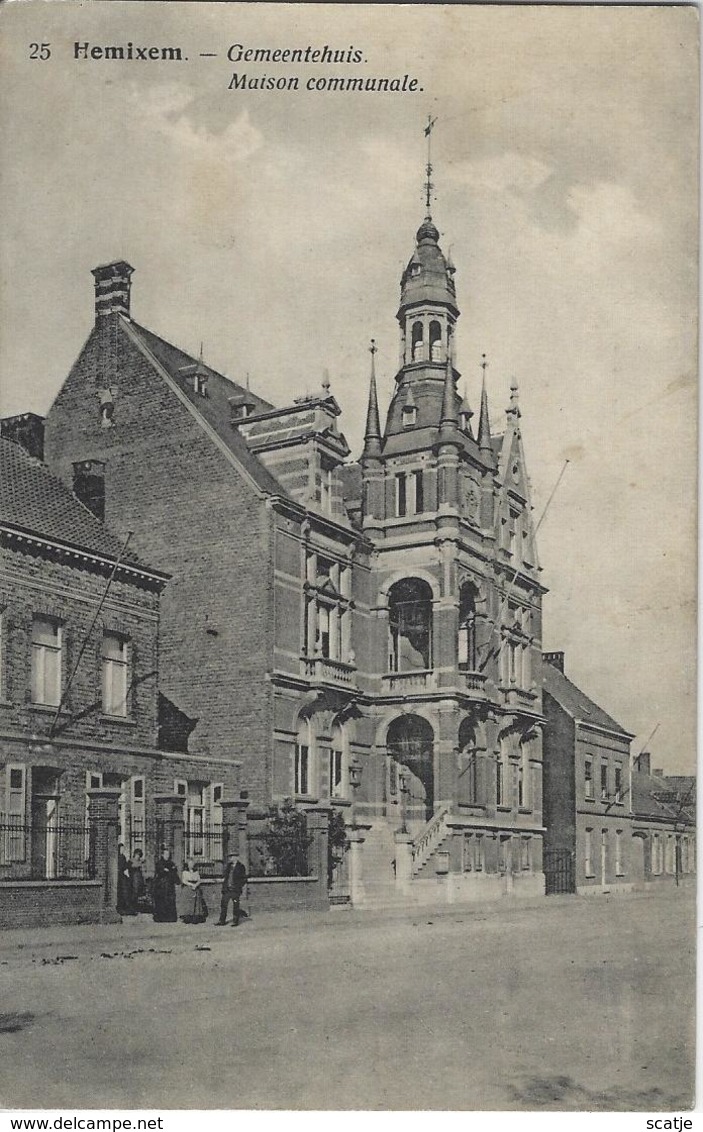 Hemixem.   -    Gemeentehuis.   -   1932   Naar   La Calamine   -   REKLAME Stempel: LUCHTMACHT - Hemiksem