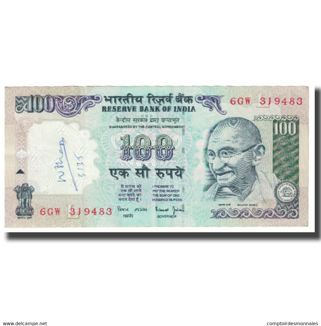 Billet, Inde, 100 Rupees, KM:91b, TB - Inde