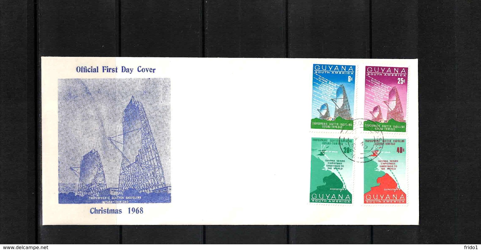 Guyana 1968 Christmas - Space / Raumfahrt FDC - Amérique Du Sud