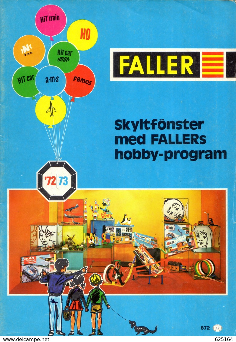 Catalogue FALLER 1972-73 Modellhus Auto Racing Hit Car Hit Train  - En Suédois - Non Classés