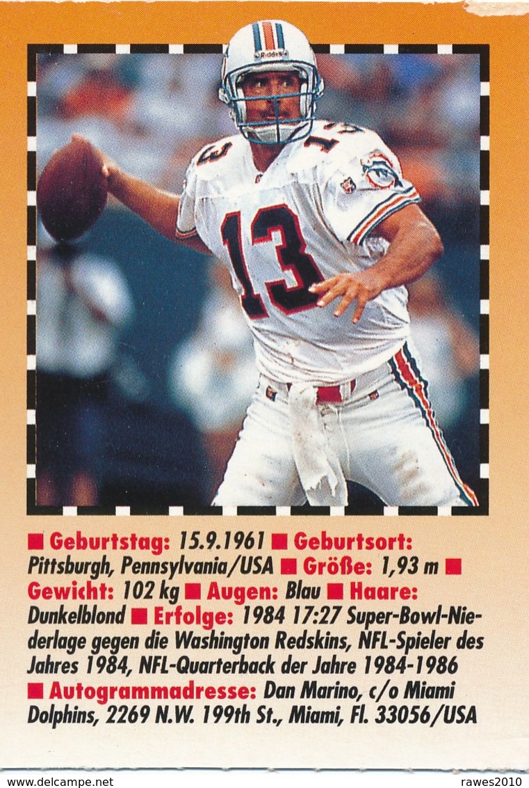 USA  Dan Marino American Football - Sammelbild Aus Den 90-ziger Jahren - Sport