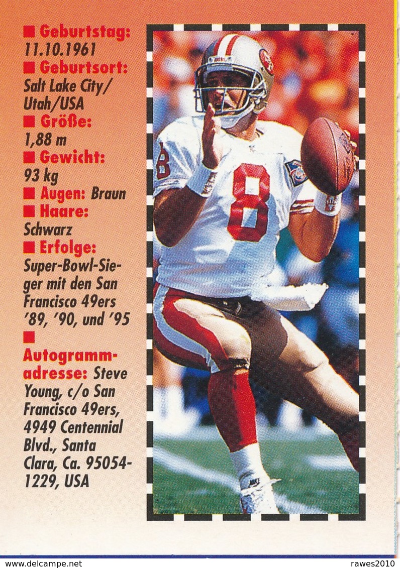 USA Steve Young American Football - BRAVO - Sammelbild Aus Den 90-ziger Jahren - Sport