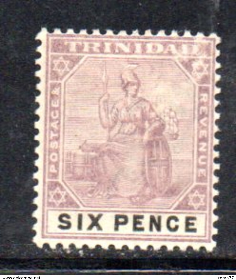 APR201 - TRINIDAD TOBAGO 1896 , Vittoria Yvert N. 49 * Linguella Forte  (2380A) . - Trindad & Tobago (...-1961)