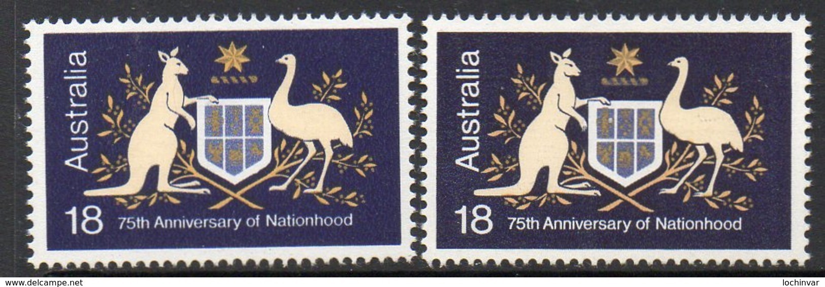 AUSTRALIA, 1976 NATIONHOOD(BOTH DIES) 2 MNH - Mint Stamps