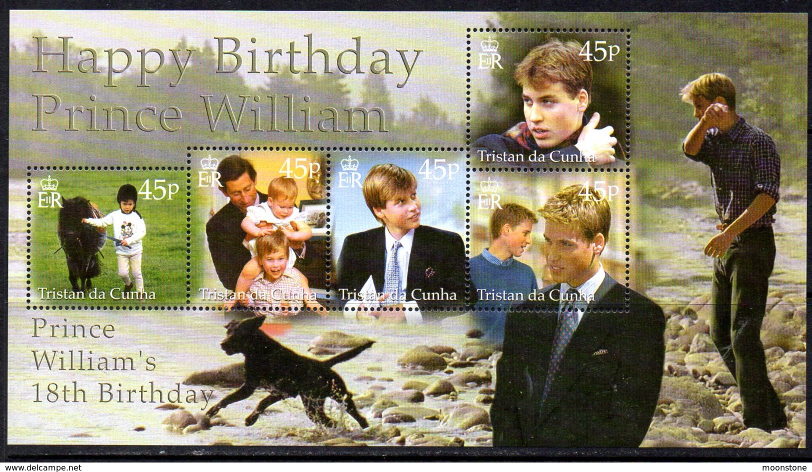 Tristan Da Cunha 2000 Prince William's 18th Birthday MS, MNH, SG 687 - Tristan Da Cunha