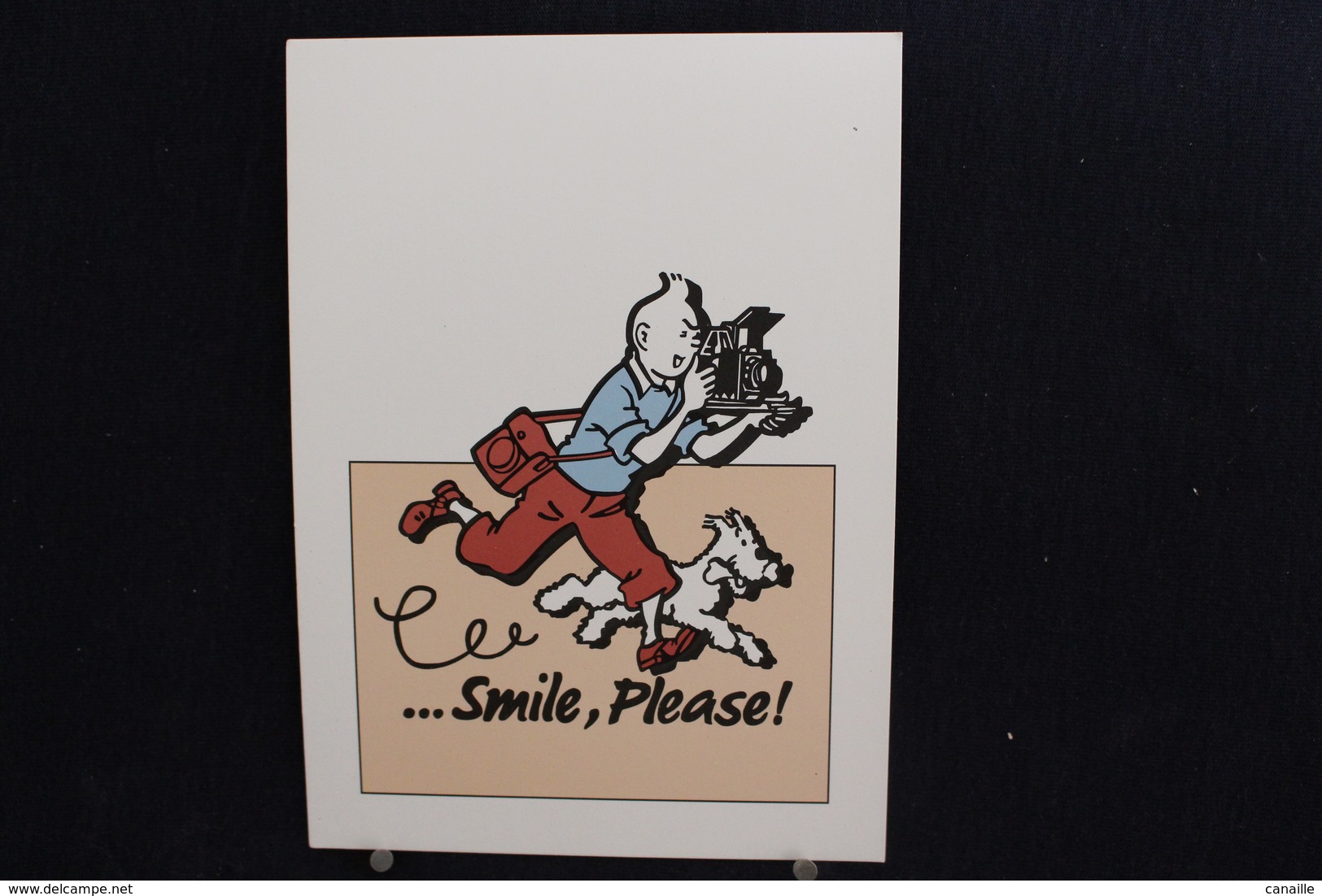 I - 66 / 2 Cartes  Publicité - Publiciteit - Illustrateurs - Signés  Hergé    - Tintin Et Milou... Smile, Please -1992 - Hergé