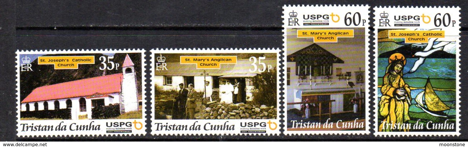 Tristan Da Cunha 2001 USPG Missionaries Set Of 4, MNH, SG 731/4 - Tristan Da Cunha