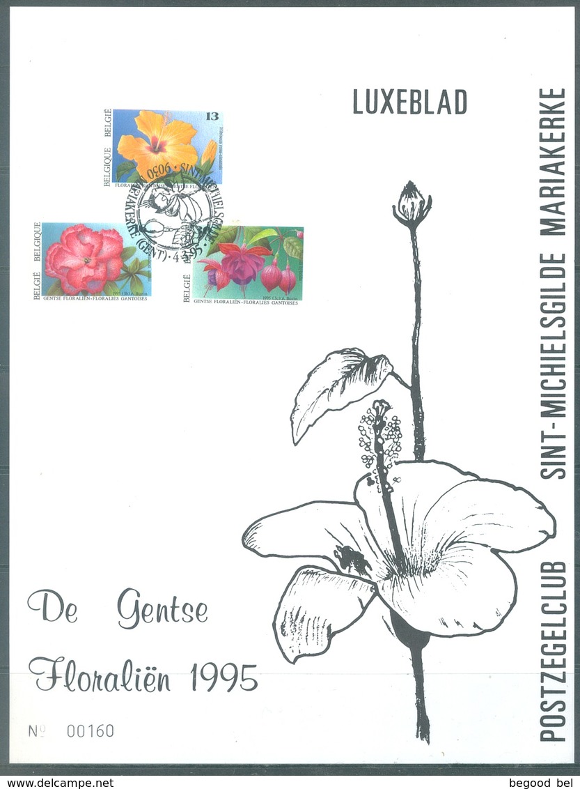 BELGIUM - 4.3.1995 - FDC  - FLORALIES - COB 2589-2591 - Lot 20075 - OUT OF SIZE SENDING TARIF UP TO 100Gr - Deluxe Sheetlets [LX]