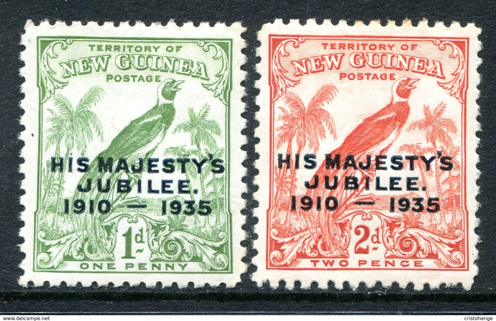 New Guinea 1935 KGV Silver Jubilee Set HM (SG 206-207) - Papua-Neuguinea