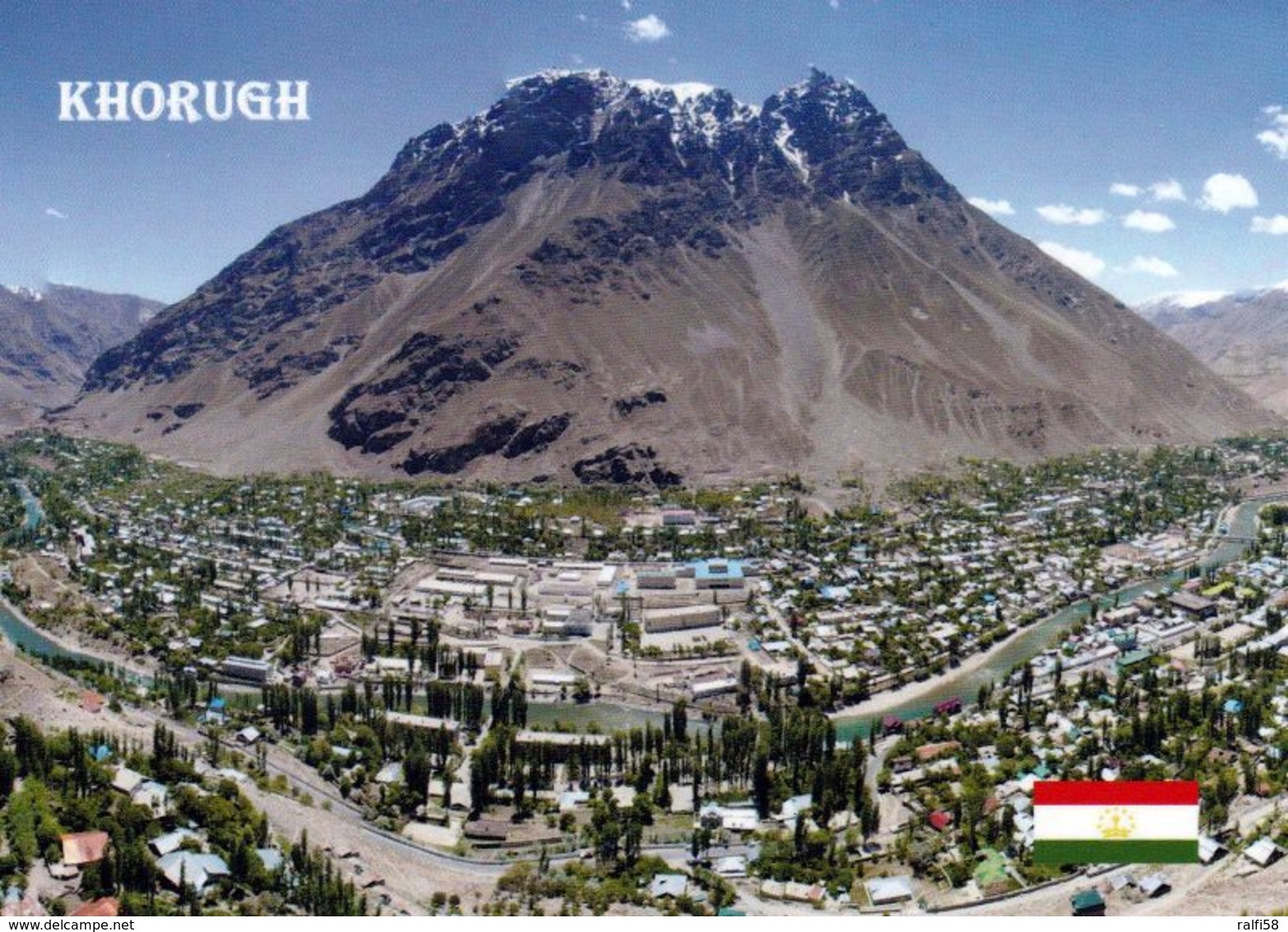 1 AK Tadschikistan * Blick Auf Khorugh (Chorugh) Hauptstadt Von Berg-Badachschan - Luftbildaufnahme * - Tajikistan