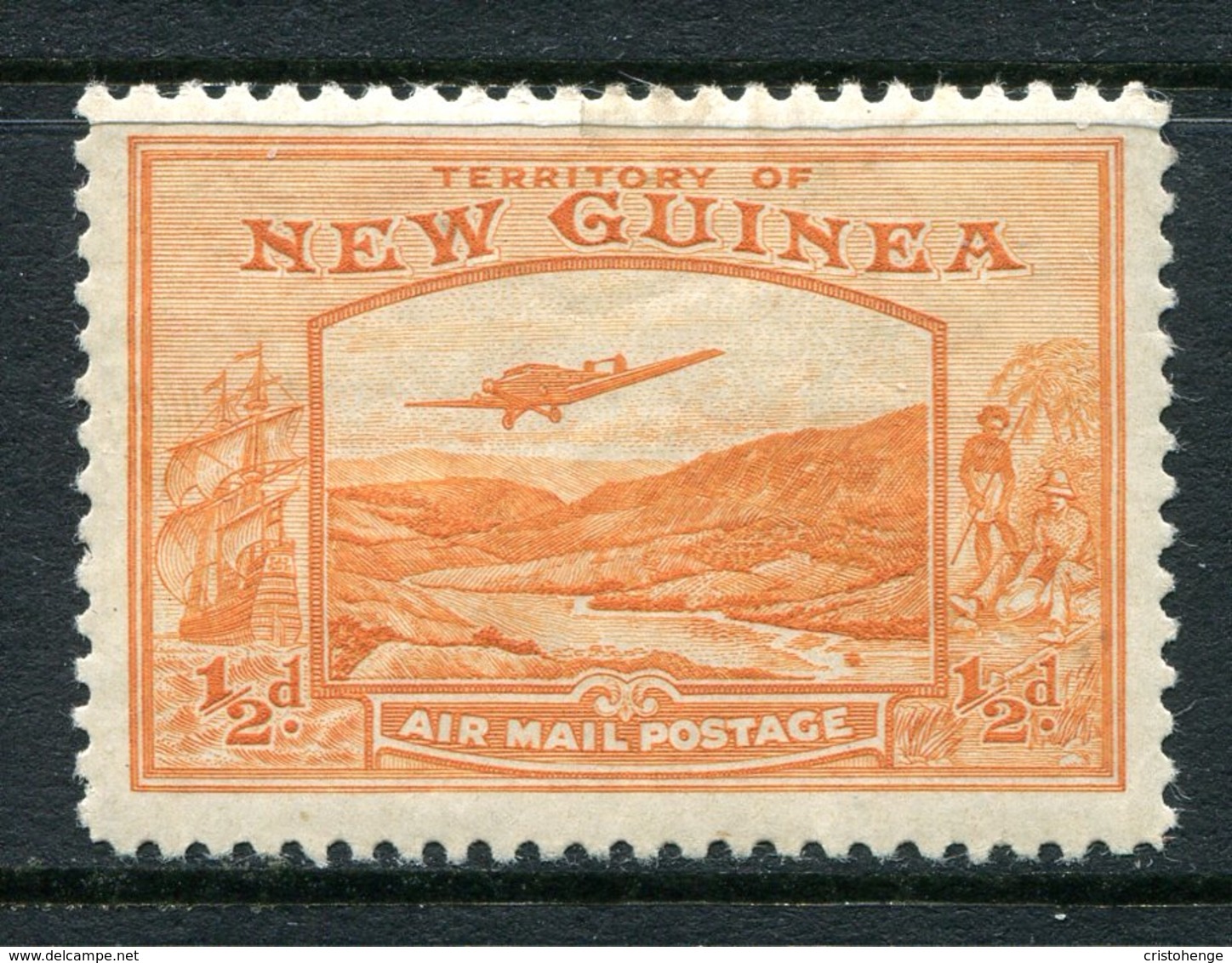 New Guinea 1939 Airmail - ½d Orange LHM (SG 212) - Papua-Neuguinea