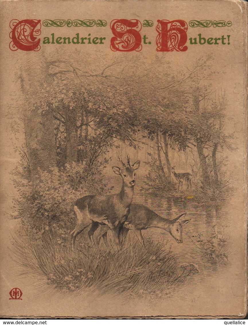 01232 "CALENDARIO ST. RUBERT 1903"  ANIMATO ANIMALI - Tamaño Grande : 1901-20