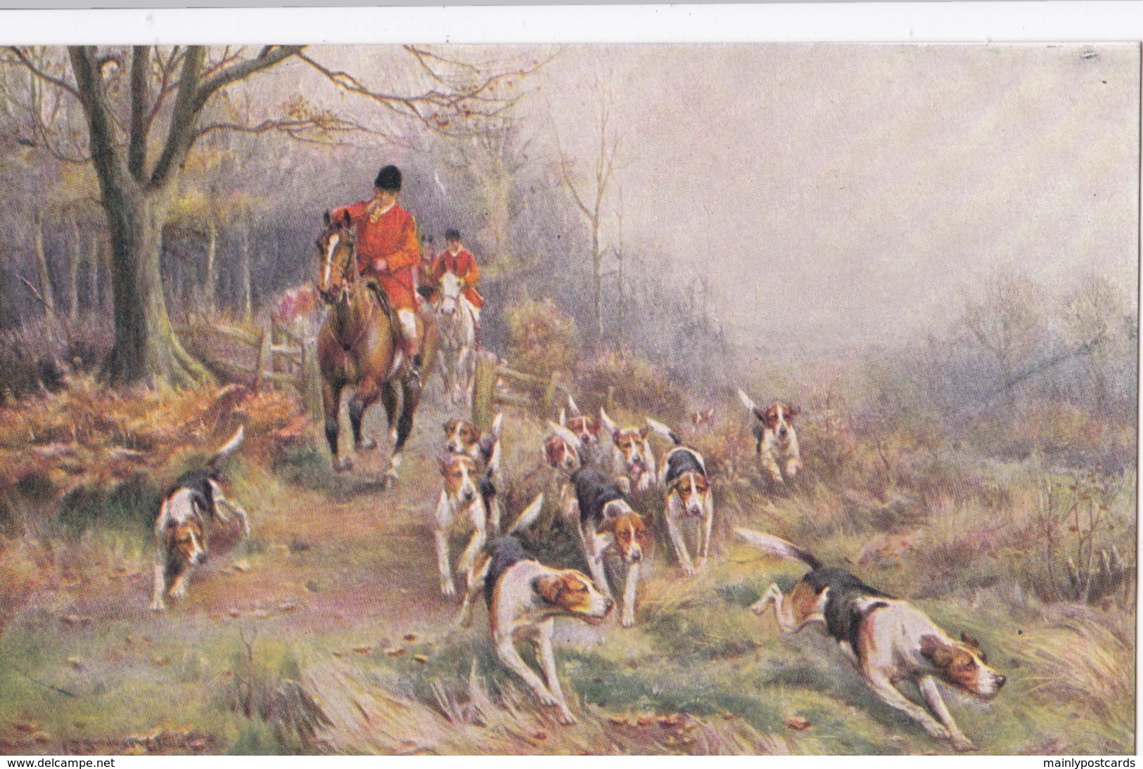 AS72 Sports - Fox Hunting - Coming Through A Gate - Artist Signed - Hunting