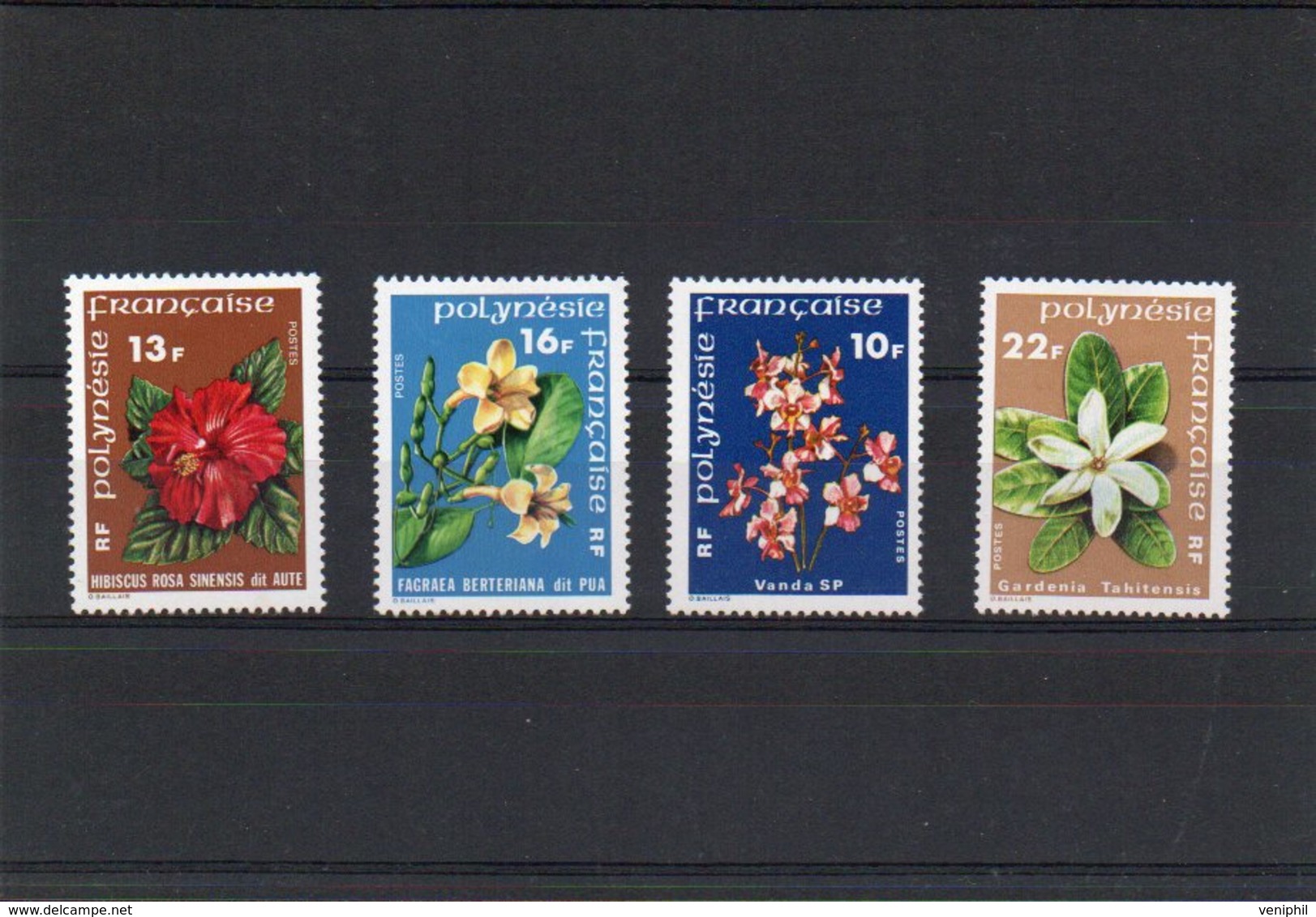 POLYNESIE FRANCAISE - N° 119 A 120 +128 A 129 NEUF INFIME CHARNIERE- FLEURS - Nuevos