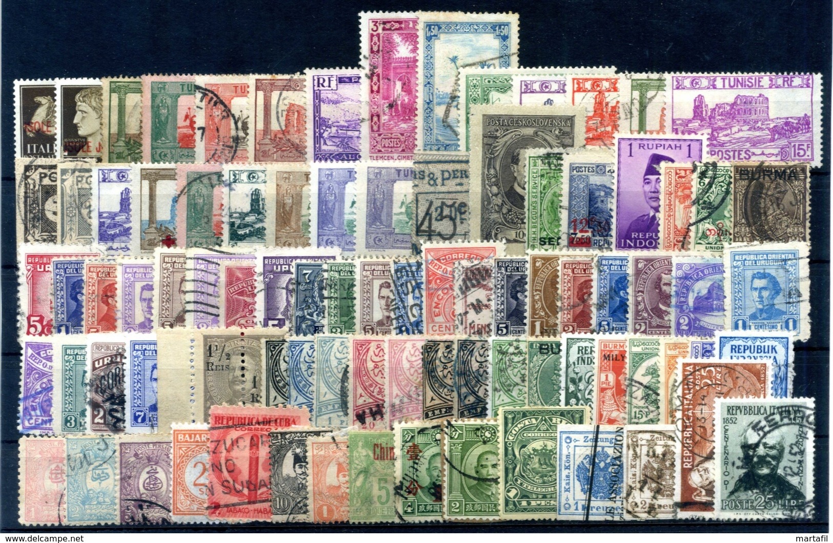 LOT WORLD STAMPS - Classici, MNH **, annullati, alto valore di catalogo // Partenza 1€