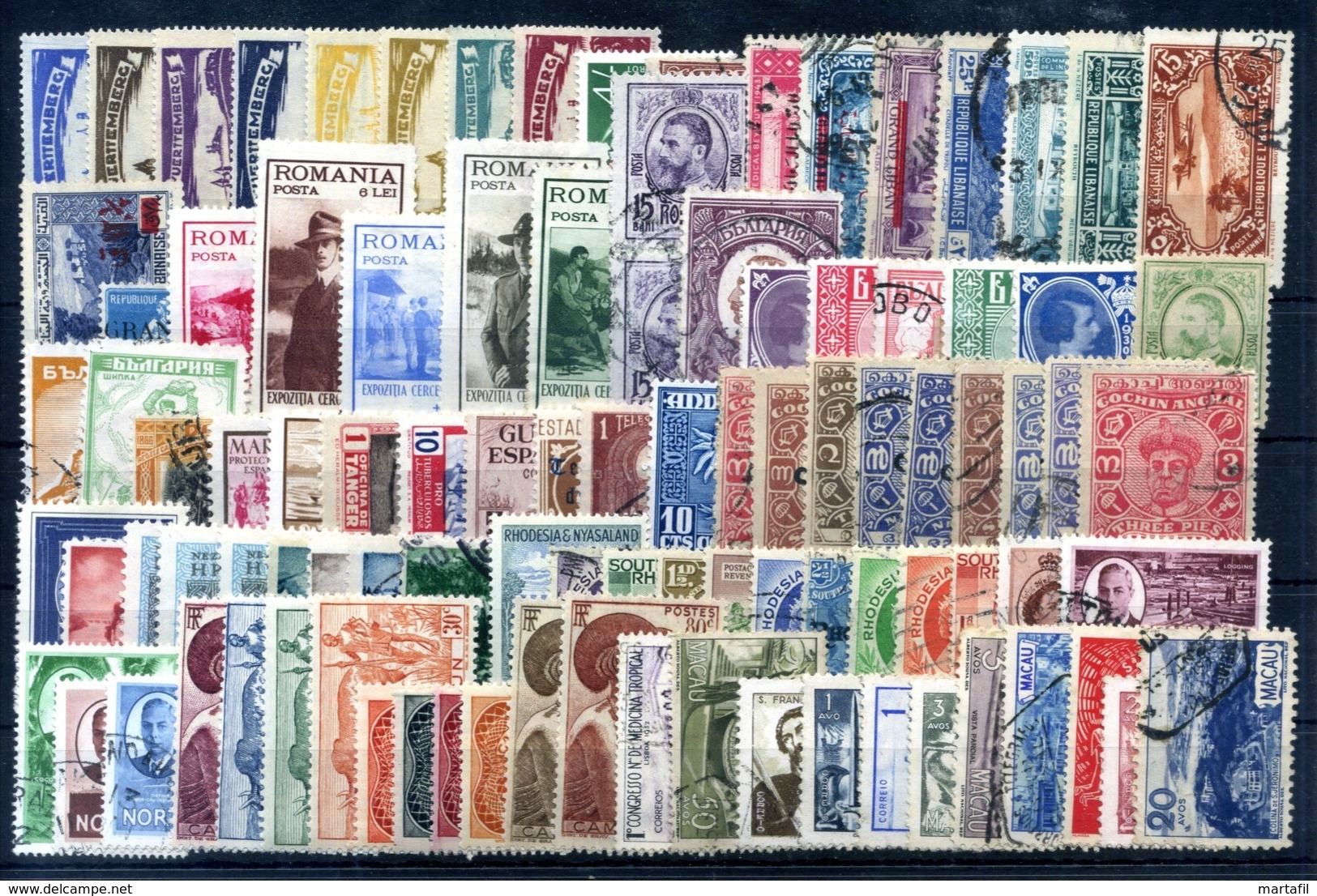 LOT WORLD STAMPS - Classici, MNH **, annullati, alto valore di catalogo // Partenza 1€