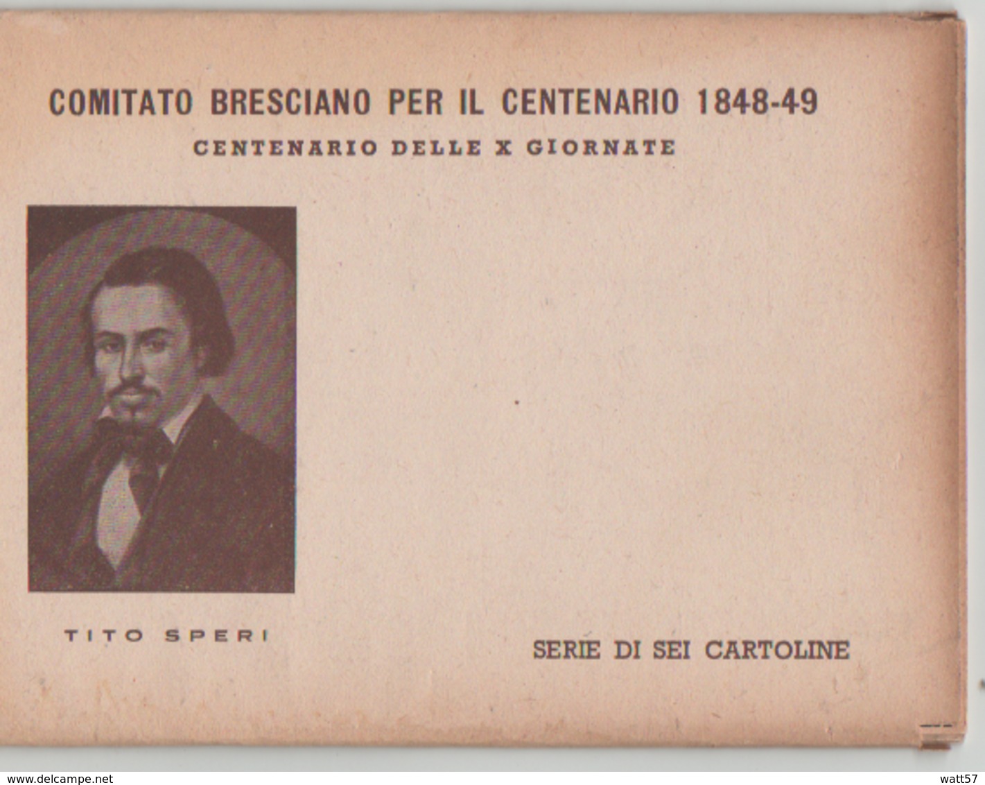 Comitato Bresciano Per Il Centenario 1848-49 - Manifestazioni