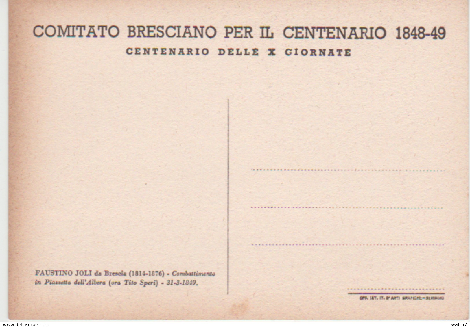 Comitato Bresciano Per Il Centenario 1848-49