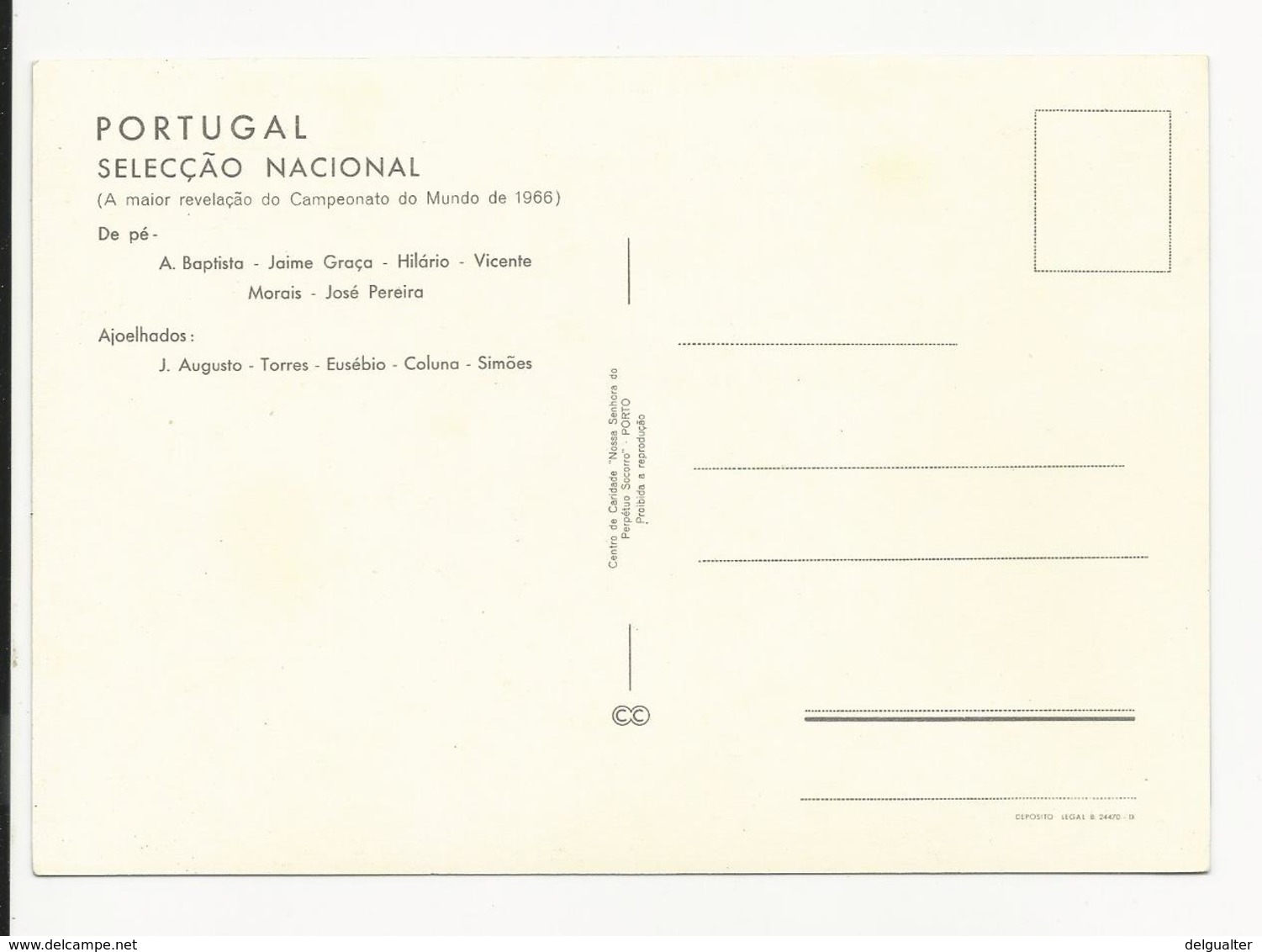 Portugal - Selecção Nacional - 1966 - Autres & Non Classés
