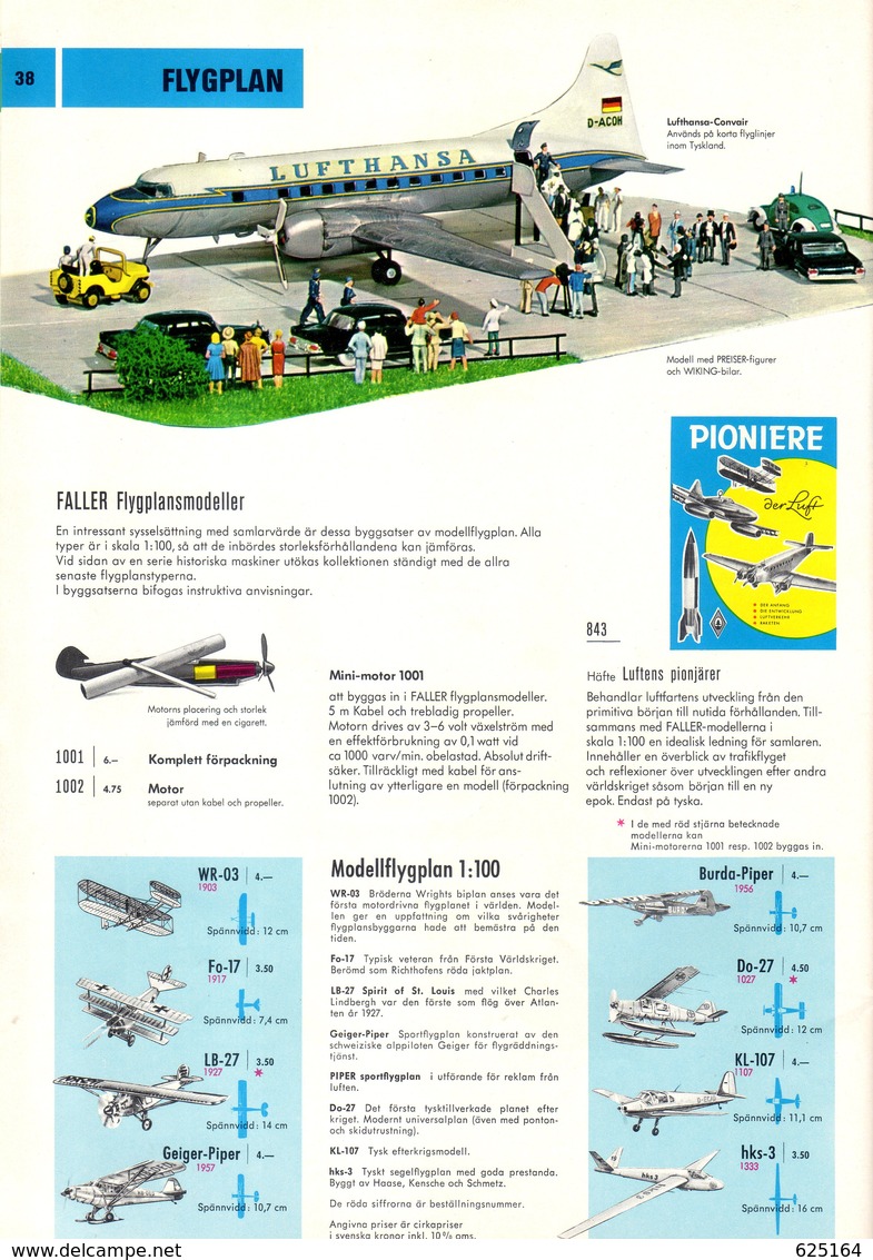 Catalogue FALLER 1969-70 Modellhus Auto Racing Hit Car  - En Suédois - Non Classés