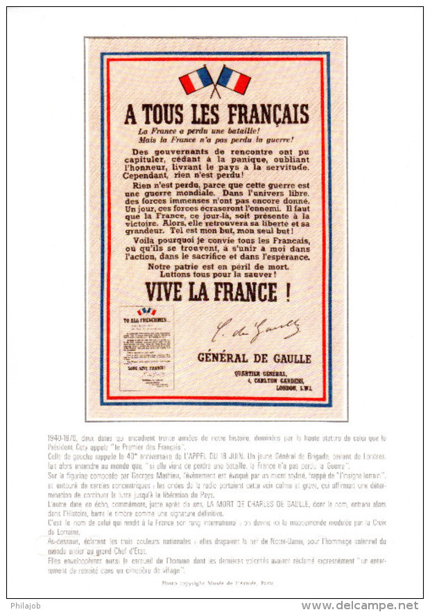 &#9989; " CHARLES DE GAULLE " Sur Encart 1° Jour De LUXE CERES N°té Sur SOIE 4 Pages De 1990 N°YT 2114  Parf état FDC - De Gaulle (Général)
