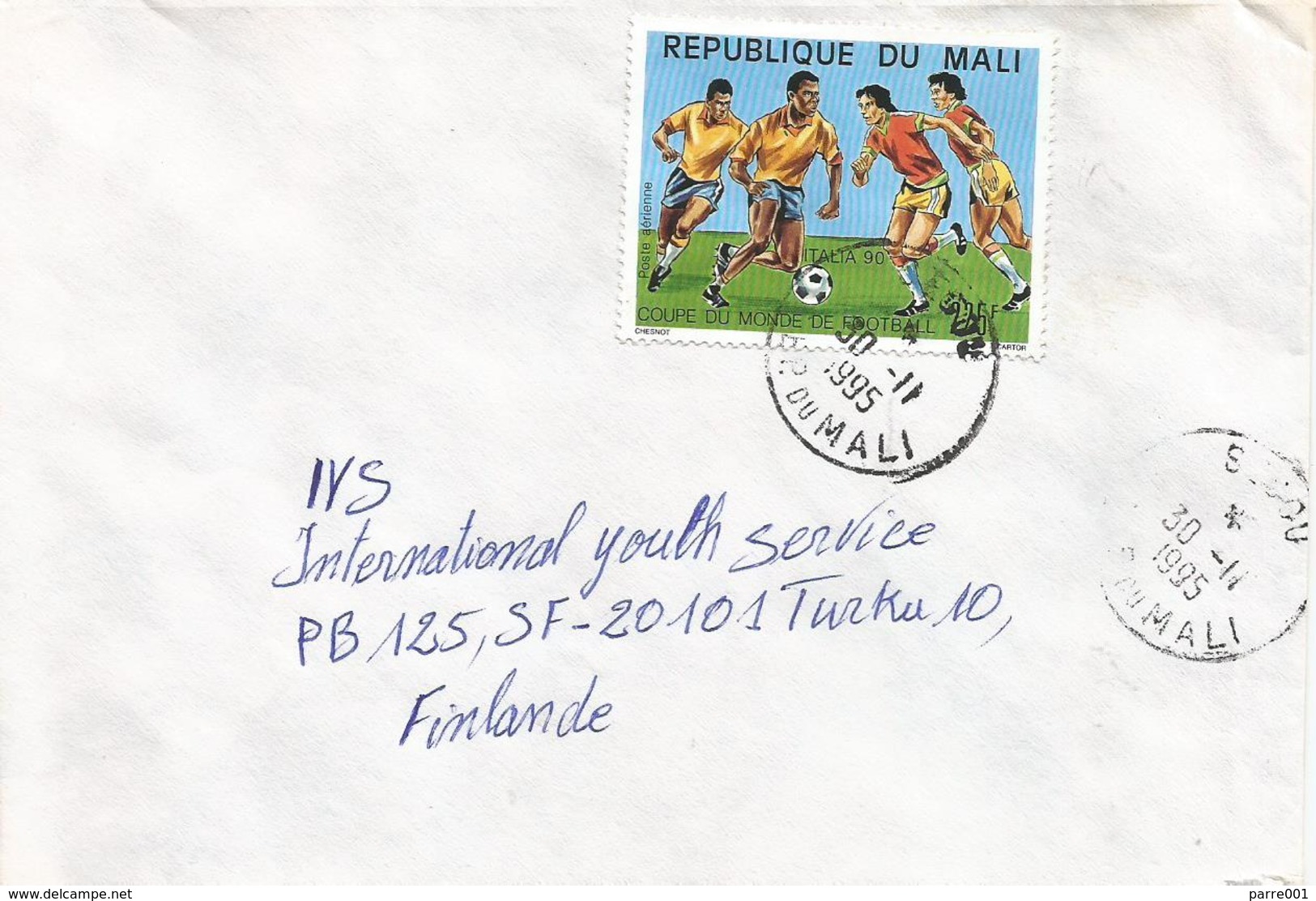Mali 1995 Segou World Cup Football Soccer Italia 225f Cover - Mali (1959-...)