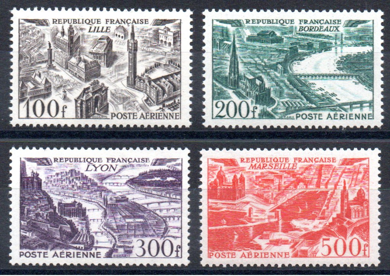 FRANCE - YT PA N° 24 à 27 - Neufs ** - MNH - Cote: 110,00 € - 1927-1959 Mint/hinged