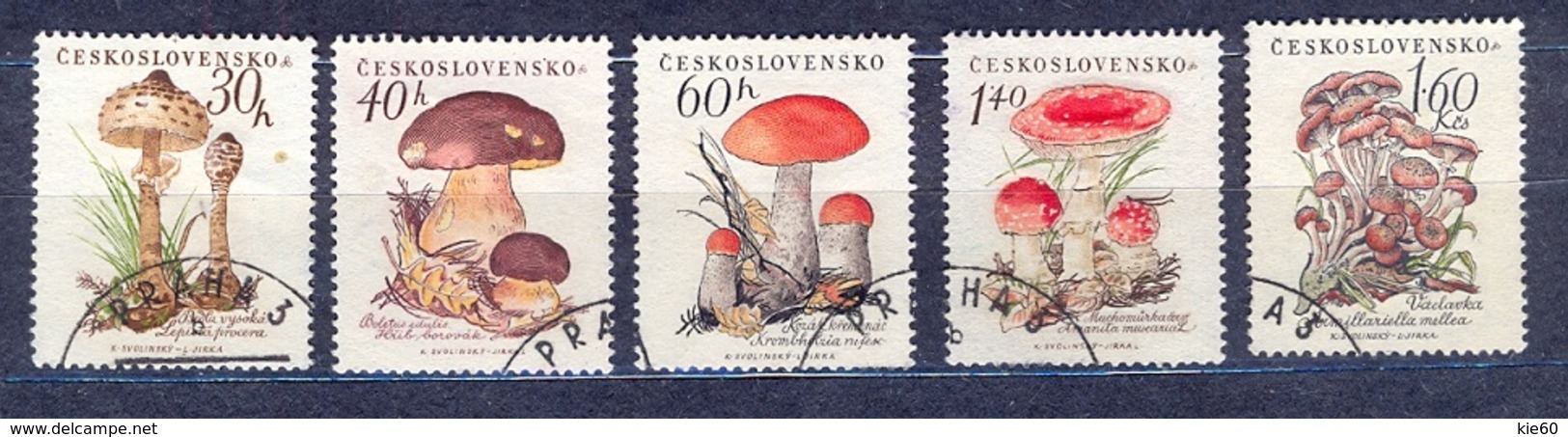 Z-CS  1958  Mi 1101-1105....mushrooms...CTO - Used Stamps