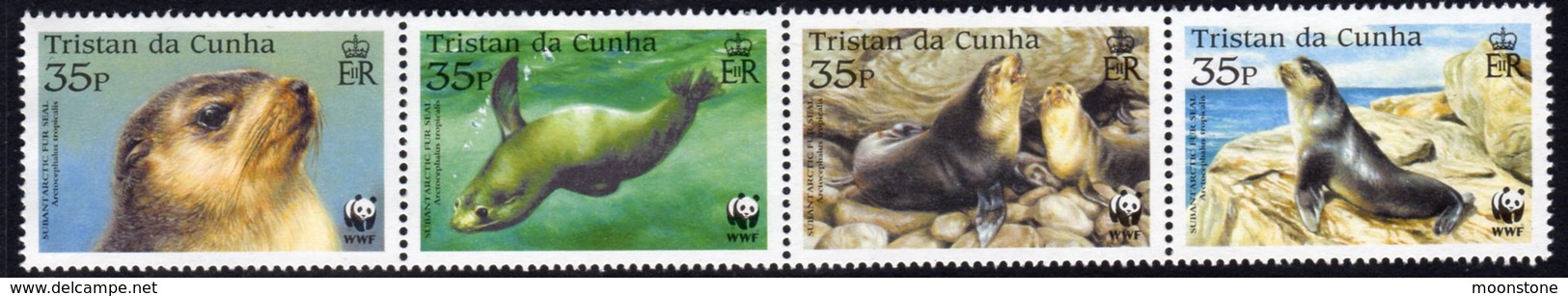 Tristan Da Cunha 2004 Endangered Species, Fur Seal Strip Of 4, MNH, SG 800/3 - Tristan Da Cunha