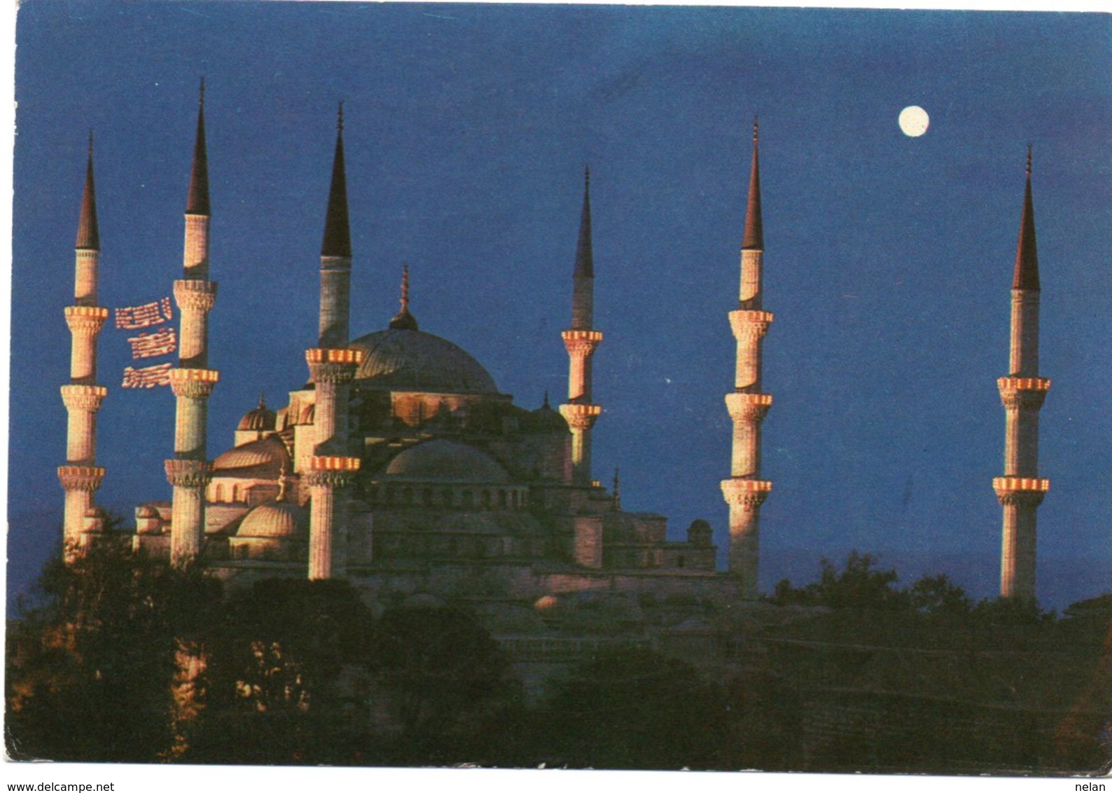 A NIGHT VIEW OF THE BLEU MOSQUE- VIAGGIATA     FG - Turchia