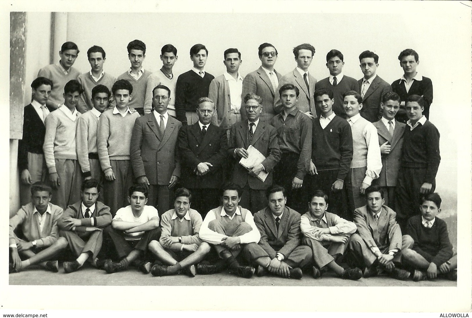 5035" RICORDO SCOLASTICO - 1a LICEO - GIUGNO 1952 - (FORSE NAPOLI)" FOTO ORIGINALE - Persone Anonimi