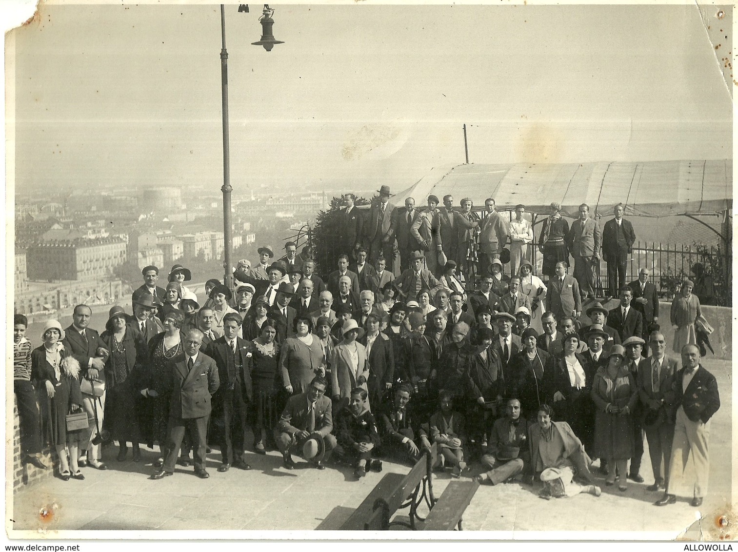 5040" TORINO-FOTO DI GRUPPO SUL PIAZZALE DEL MONTE DEI CAPUCCINI " FOTO ORIGINALE - Persone Anonimi