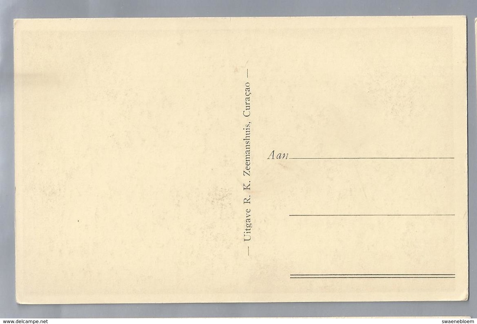 US. CURACAO. Paleis Van De Gouverneur. Uitgave: R.K. Zeemanshuis. Ongelopen. - Curaçao