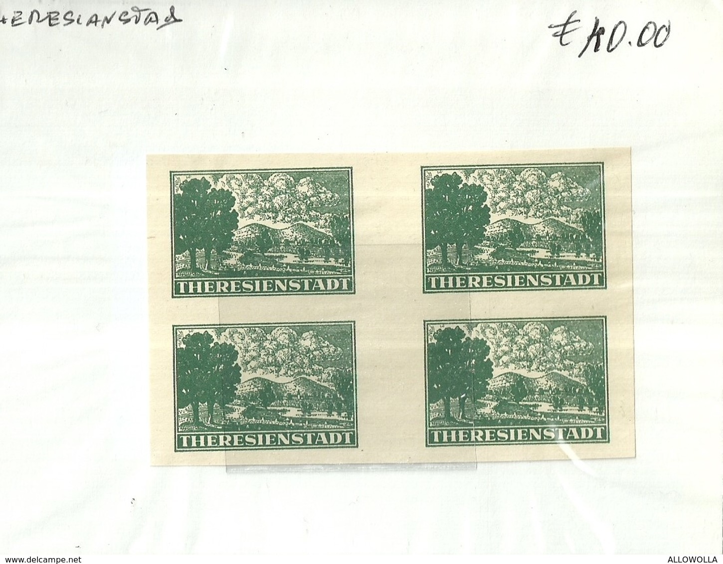 5042" THERESIENSTADT-QUARTINA-GERMANIA III° REICH-BOEMIA E MORAVIA " - FDC