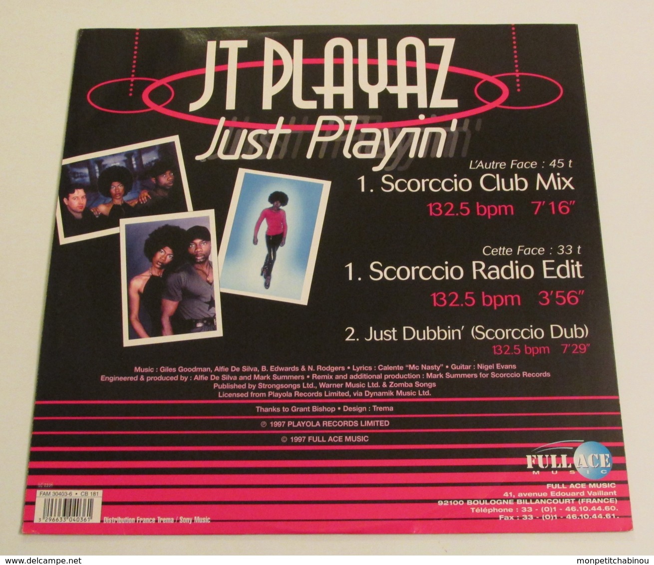Maxi 33T JT PLAYAZ : Just Playin - Dance, Techno & House