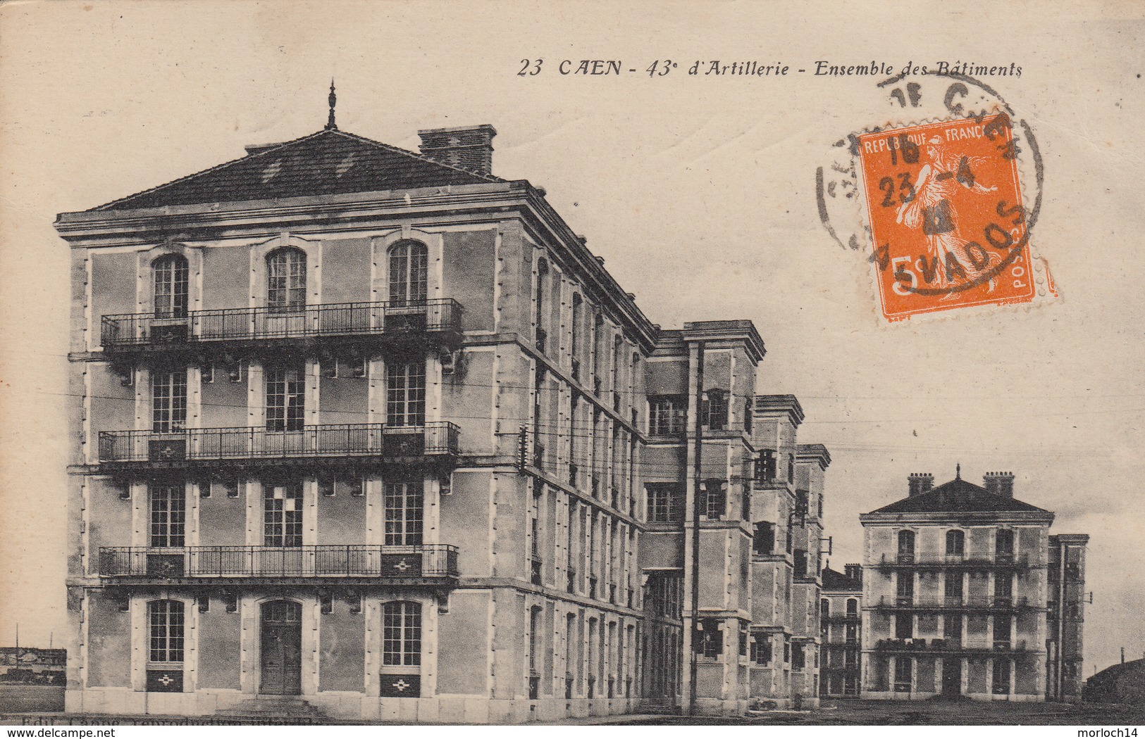 CAEN : Caserne Du 43ème D'Artillerie 1922 - Caen