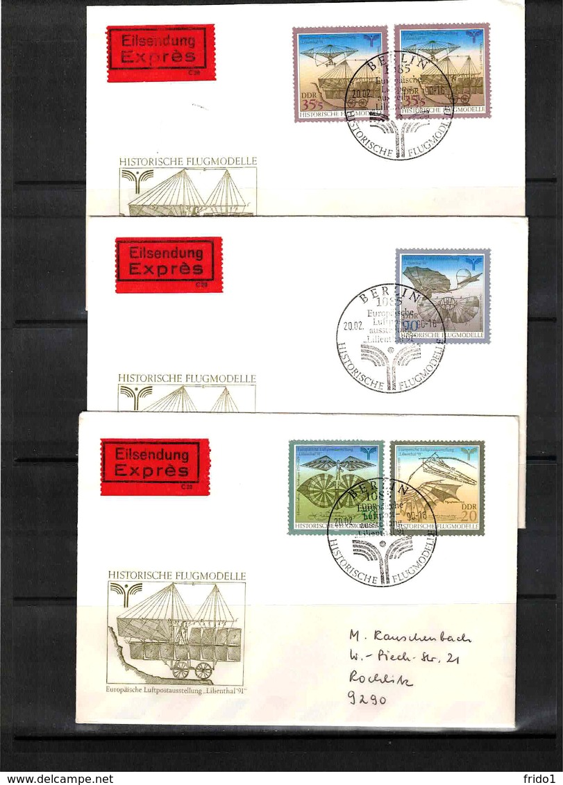 Germany / Deutschland DDR 1990 Michel 3311-3314 Echt Gelaufene Briefe FDC - Briefe U. Dokumente