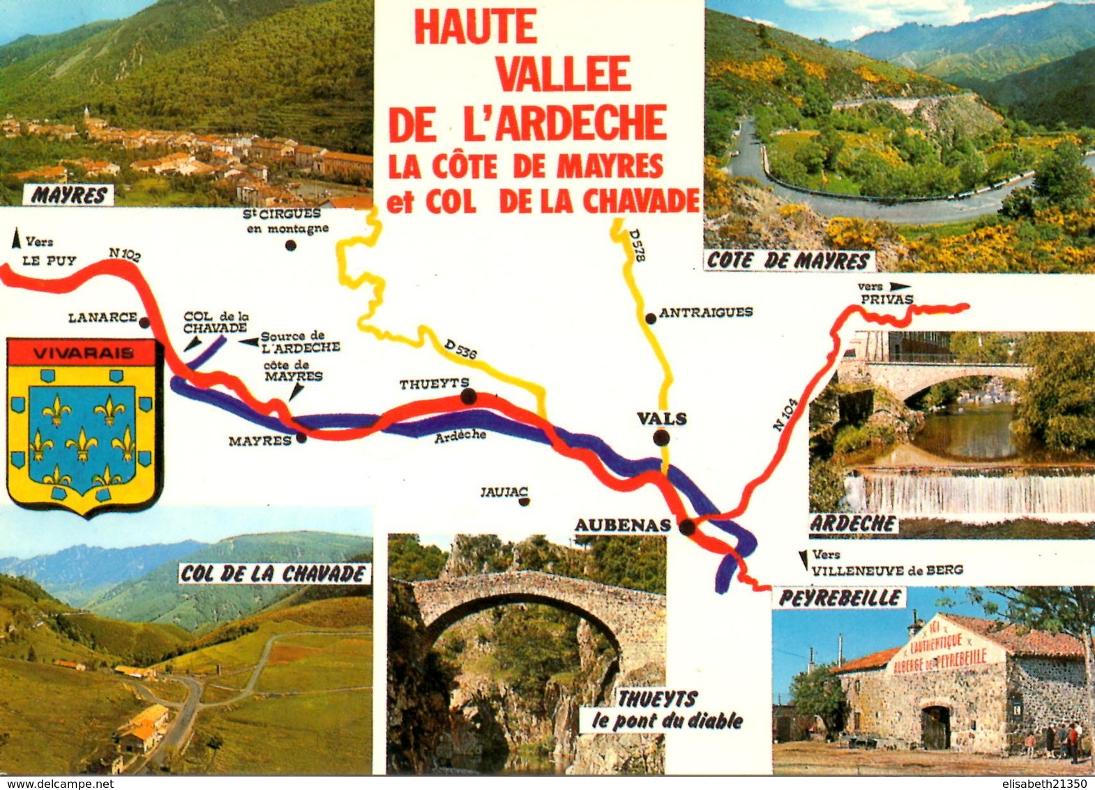 Haute Vallée De L'Ardeche : La Côte De Mayres Et Col De La Chavade En Multivues - Otros & Sin Clasificación