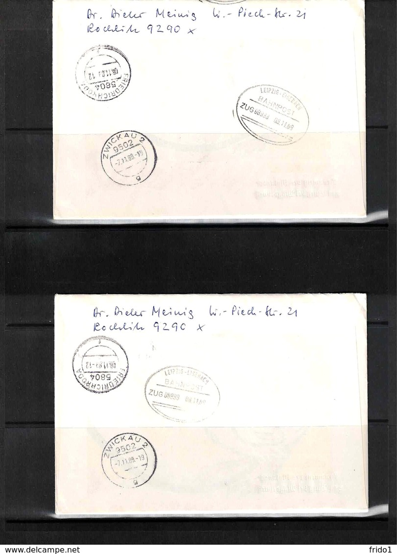 Germany / Deutschland DDR 1989 Michel 3285-3288  Echt Gelaufene Briefe FDC - Briefe U. Dokumente
